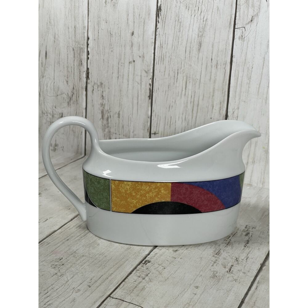 Vintage Mikasa California Currents Gravy Boat 90s Colorful Retro